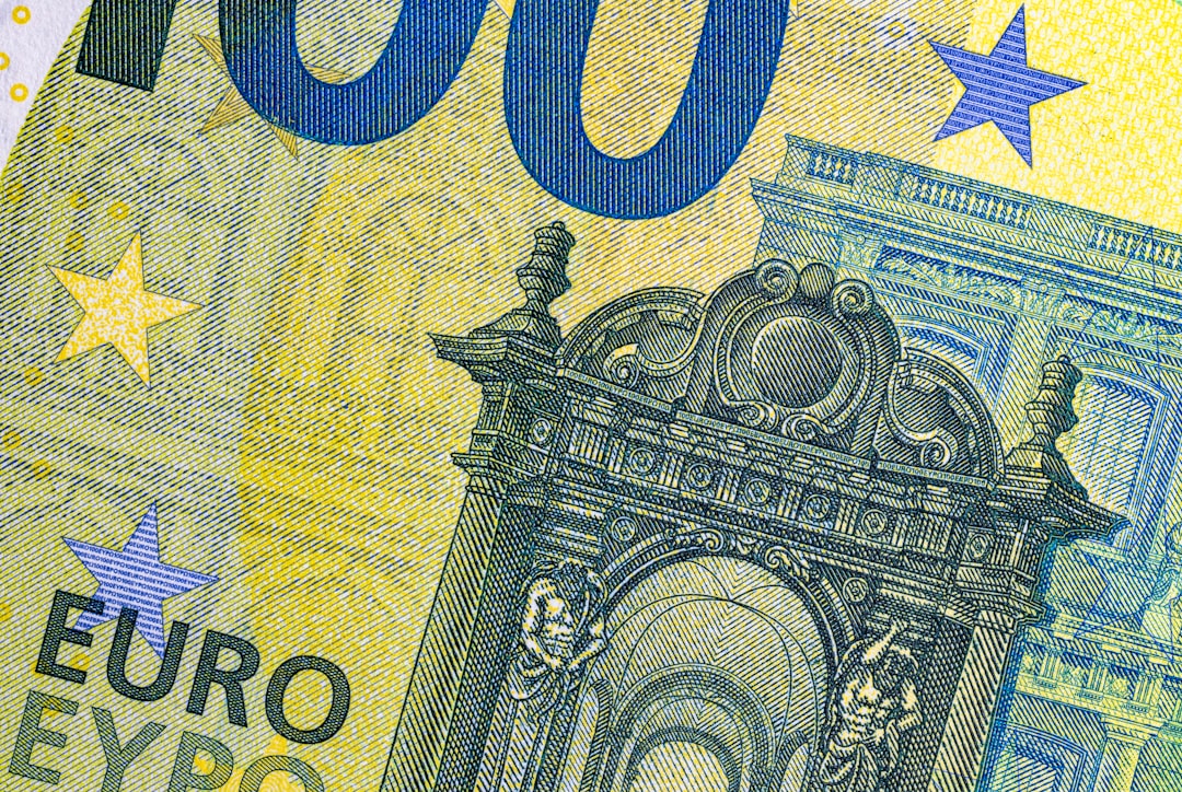 Close-up of a 100 euro banknote