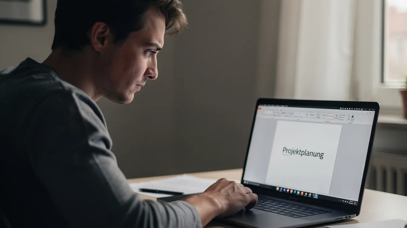 Eine nachdenkliche Person sitzt vor einem Laptop und betrachtet den Bildschirm, während sie Informationen über Kryptowährungen wie Bitcoin und Ethereum analysiert. Der Gesichtsausdruck deutet auf ein Interesse an den aktuellen Preisen und Entwicklungen im Krypto-Markt hin.