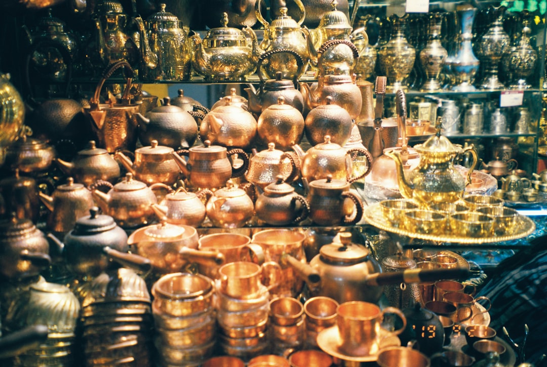 gold and silver tea set